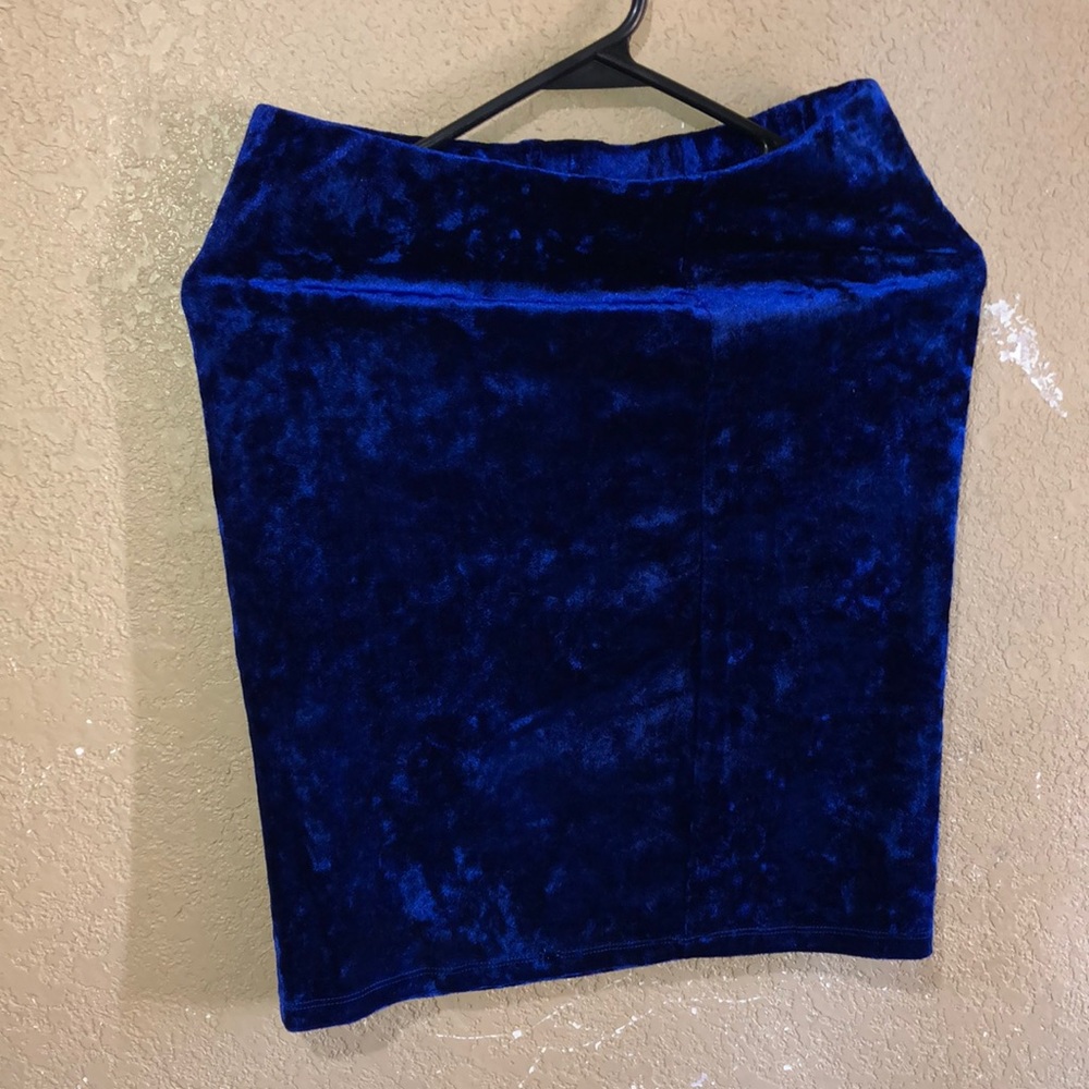 Velvet blue skirt
